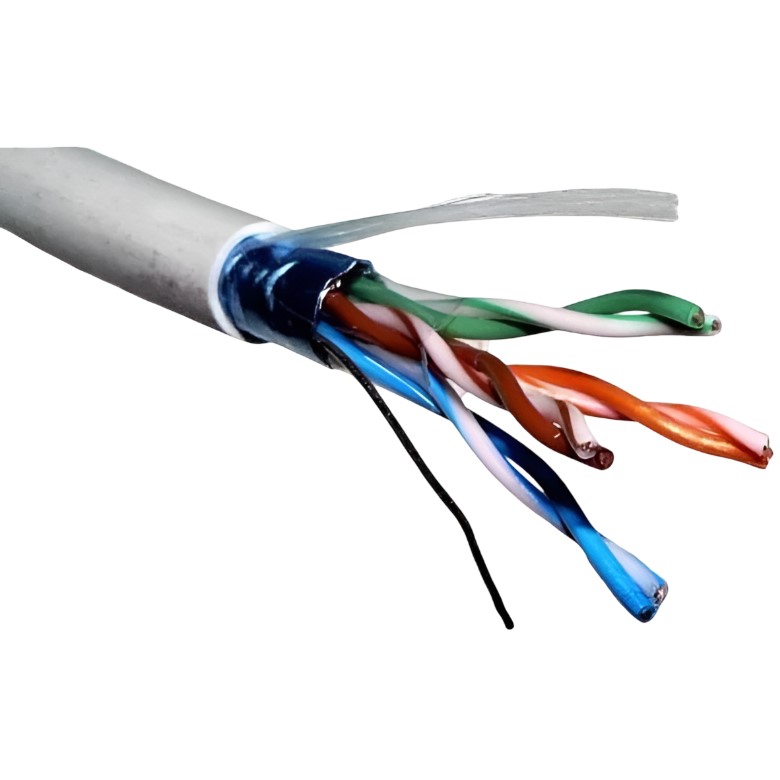 Кабель FTP 4х2х0,53 экран кат 5е наружный черный