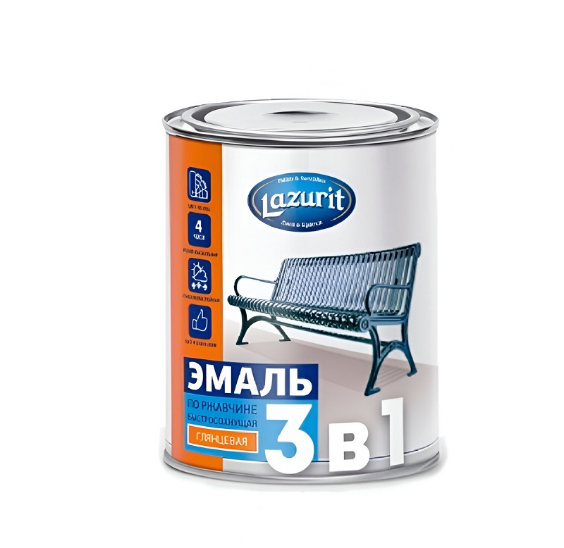 Грунт-эмаль Лазурит графит RAL7024 1,9 кг