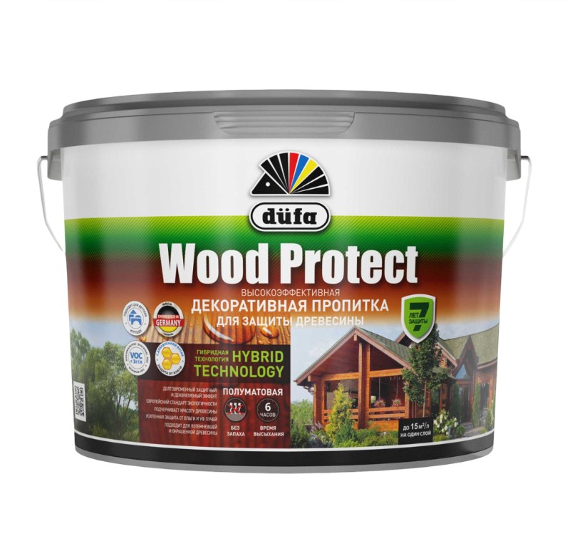 Пропитка декор для древесины Dufa Wood Protect дуб 9л